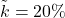 \tilde{k}=20\%